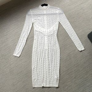 White Pearl dress bridal shower bachelorette small